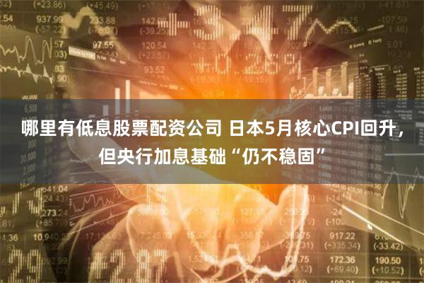 哪里有低息股票配资公司 日本5月核心CPI回升，但央行加息基础“仍不稳固”